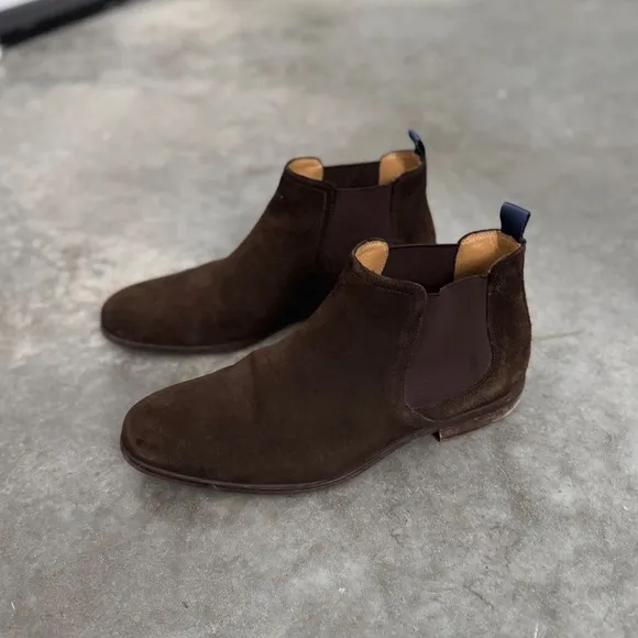 Combat‎ agent Toecap suede coffee suede Chelsea boot