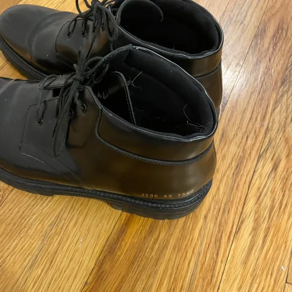 Common Project Black Combat Boots
