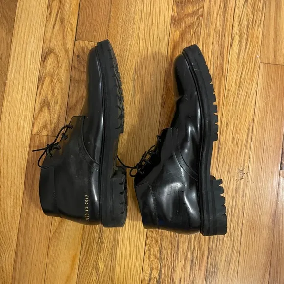 Common Project Black Combat Boots