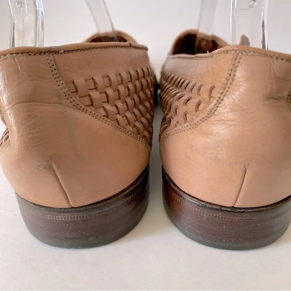 Continentals by Bally, Men’s Vintage Woven Leather Dress Shoes Loafers