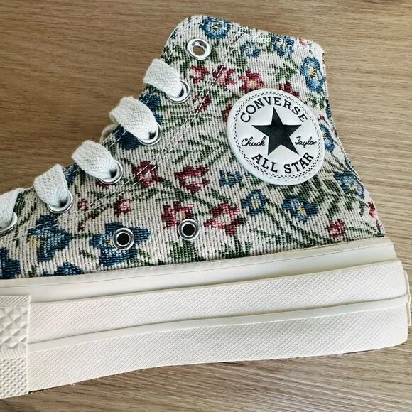 ⭐Converse 6 Women's Sneakers Chuck Taylor Lift Platform Floral Tapestry A11992C