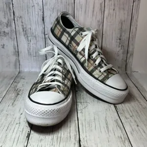 Converse All Star 171210C Plaid Platform Chuck Taylor Sneakers Low Top M6.5 W8.5