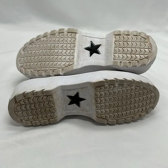 Converse All Star Platform White Sneakers Size 3