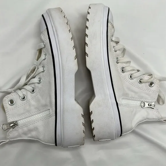 Converse All Star Platform White Sneakers Size 3