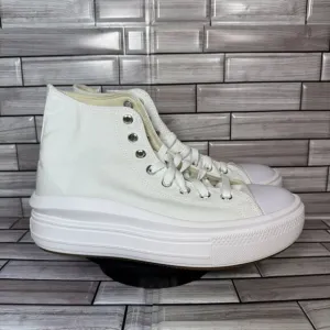 Converse All Star Women's White Move HI Platform Sneakers Shoe Size 10-NEW