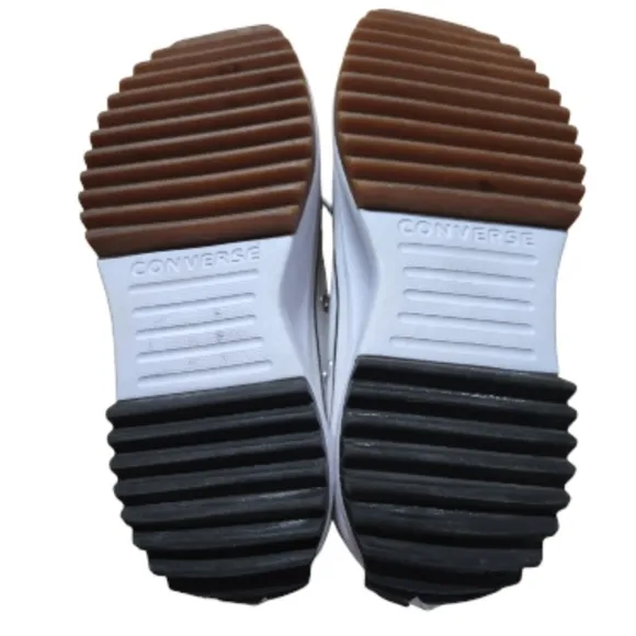 Converse Black and White Platform Sneakers with Chunky Sole