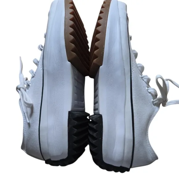 Converse Black and White Platform Sneakers with Chunky Sole