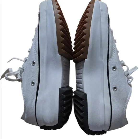 Converse Black and White Platform Sneakers with Chunky Sole