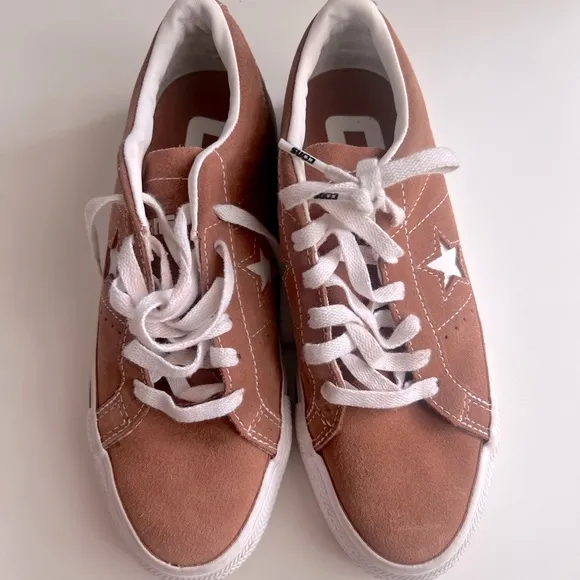 Converse Brown Low-Top Sneakers with Suede Finish