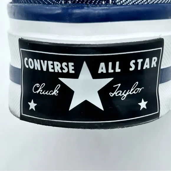 Converse Chuck 70 Plus Hi Retro Denim Obsidian Sneakers. Size 7