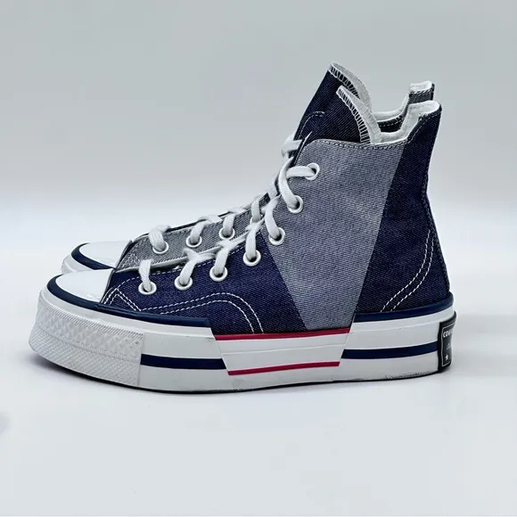 Converse Chuck 70 Plus Hi Retro Denim Obsidian Sneakers. Size 7
