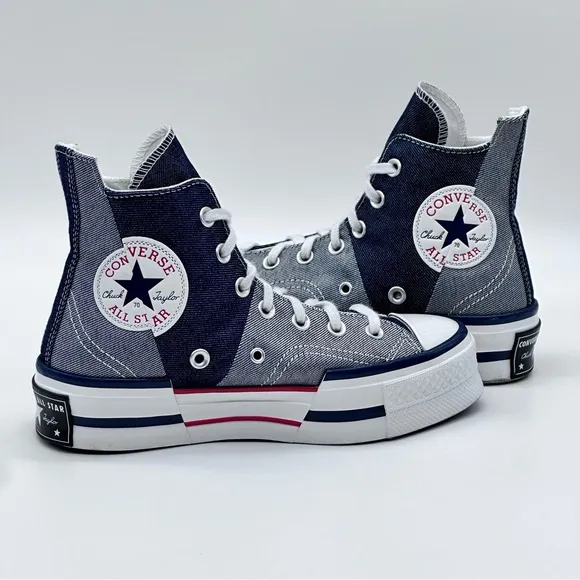 Converse Chuck 70 Plus Hi Retro Denim Obsidian Sneakers. Size 7