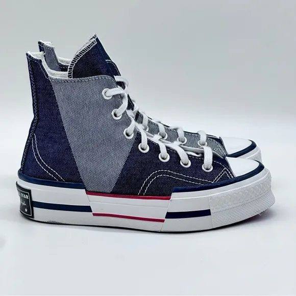 Converse Chuck 70 Plus Hi Retro Denim Obsidian Sneakers. Size 7