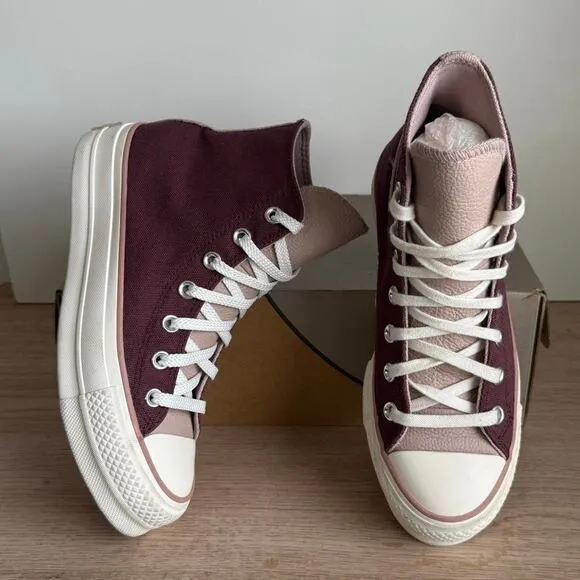 Converse Chuck Star Platform ‘ Wine Mauve Egret’ Women Sneakers - SZ 7