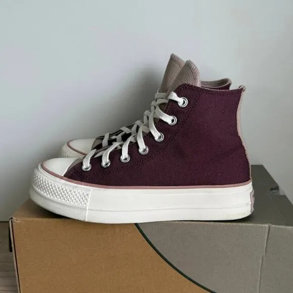 Converse Chuck Star Platform ‘ Wine Mauve Egret’ Women Sneakers - SZ 7