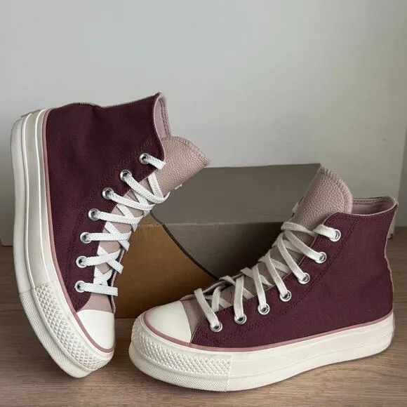 Converse Chuck Star Platform ‘ Wine Mauve Egret’ Women Sneakers - SZ 7