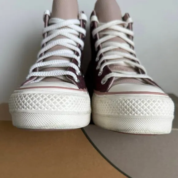 Converse Chuck Star Platform ‘ Wine Mauve Egret’ Women Sneakers - SZ 7
