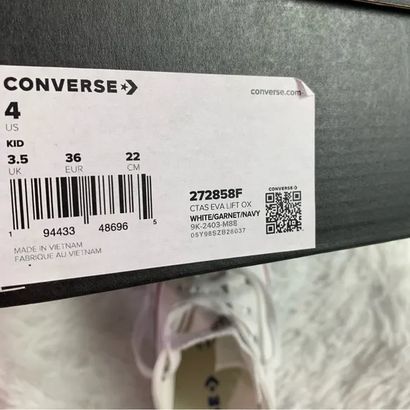 Converse Chuck Taylor All Star Eva Lift Platform canvas sneakers White girl