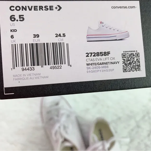 Converse Chuck Taylor All Star Eva Lift Platform canvas sneakers White girl