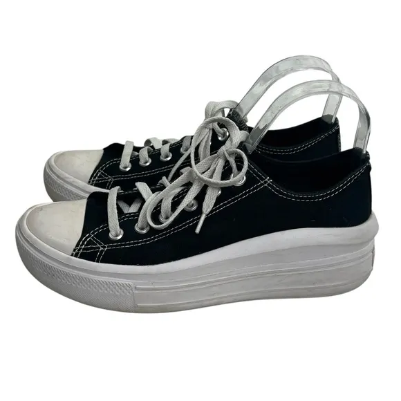 CONVERSE Chuck Taylor All Star Move Platform Black White Women's Sneakers 9.5
