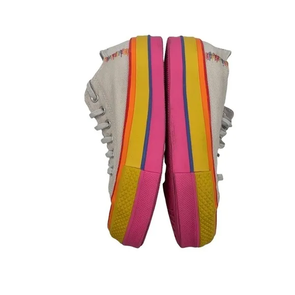 Converse Chuck Taylor All Star Platform Rainbow Sneakers Size 7 Women's