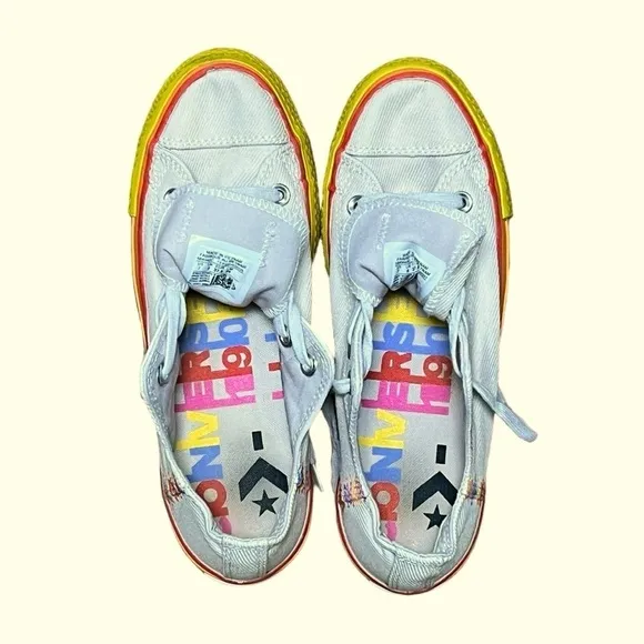 Converse Chuck Taylor All Star Platform Rainbow Sneakers Size 7 Women's