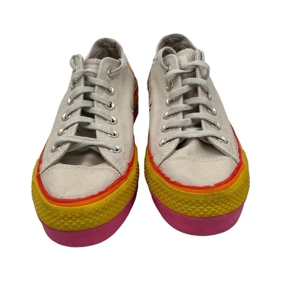 Converse Chuck Taylor All Star Platform Rainbow Sneakers Size 7 Women's