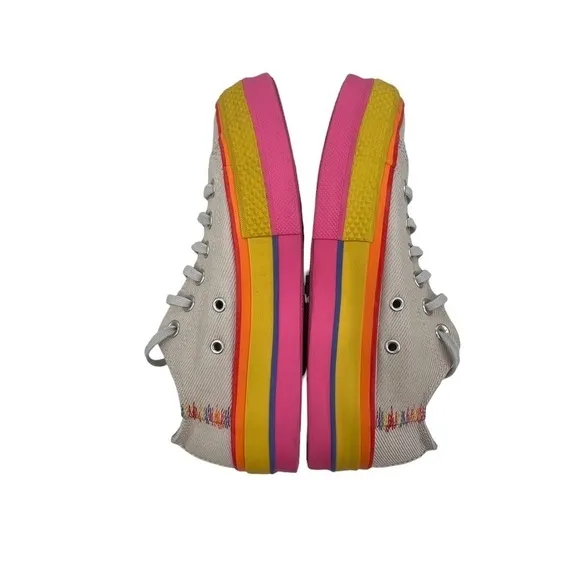 Converse Chuck Taylor All Star Platform Rainbow Sneakers Size 7 Women's