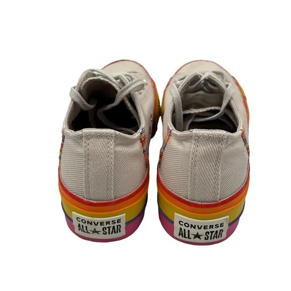 Converse Chuck Taylor All Star Platform Rainbow Sneakers Size 7 Women's
