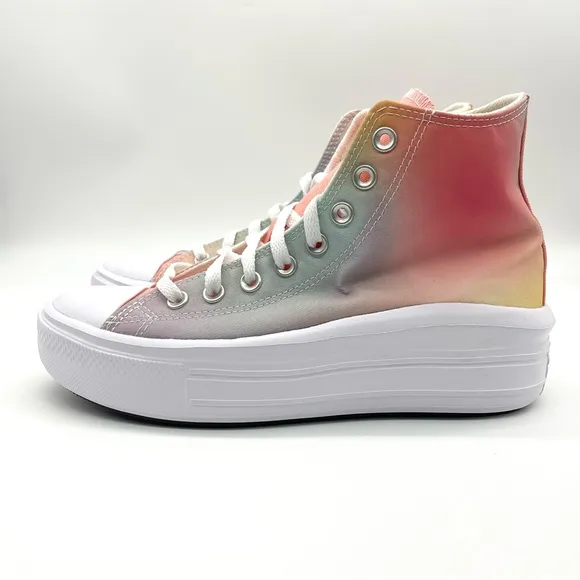 Converse Chuck Taylor All StarMove Platform Rainbow Ombre Mermaid Sneakers