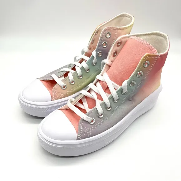 Converse Chuck Taylor All StarMove Platform Rainbow Ombre Mermaid Sneakers