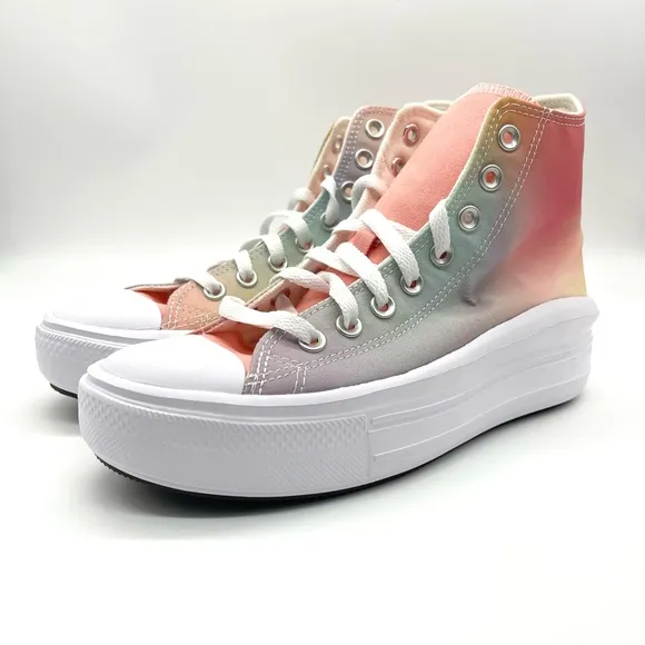 Converse Chuck Taylor All StarMove Platform Rainbow Ombre Mermaid Sneakers