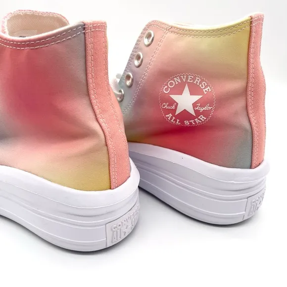 Converse Chuck Taylor All StarMove Platform Rainbow Ombre Mermaid Sneakers