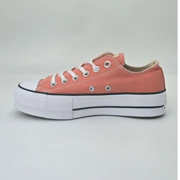 Converse Chuck Taylor Lift Ox Platform Sneakers Desert Peach Low Top Women's 7