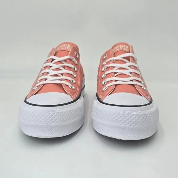 Converse Chuck Taylor Lift Ox Platform Sneakers Desert Peach Low Top Women's 7