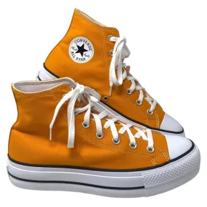 Converse Chuck Taylor Lift Platform Orange Canvas Women's High Sneakers A09953C