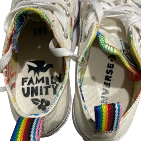 Converse Chuck Taylor Lift Platform Rainbow Pride Sneakers Women SZ 6.5