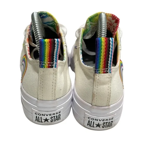 Converse Chuck Taylor Lift Platform Rainbow Pride Sneakers Women SZ 6.5