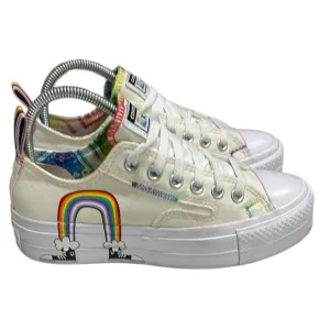 Converse Chuck Taylor Lift Platform Rainbow Pride Sneakers Women SZ 6.5