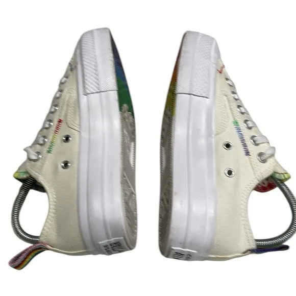 Converse Chuck Taylor Lift Platform Rainbow Pride Sneakers Women SZ 6.5