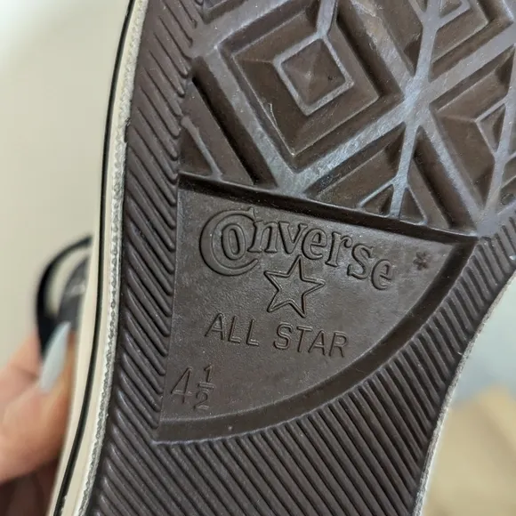 Converse Chuck Taylor Metallic Grey Platform Sneakers Low Top 6.5