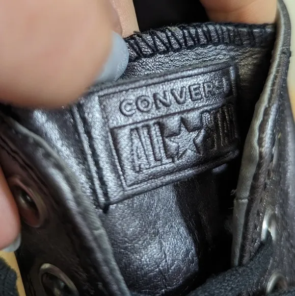 Converse Chuck Taylor Metallic Grey Platform Sneakers Low Top 6.5