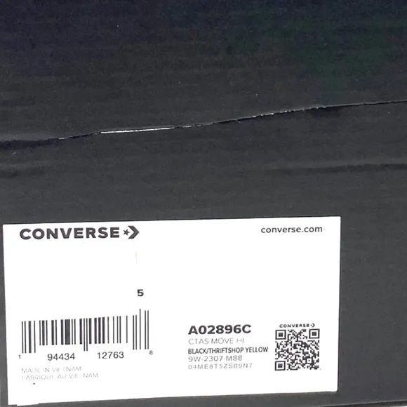 Converse Chuck Taylor Move Celestial Canvas Black High Platform Sneakers A02896C