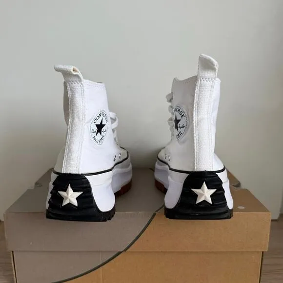Converse Chuck Taylor Run Hike Platform White Sneakers- Men  5.5 - Women 7