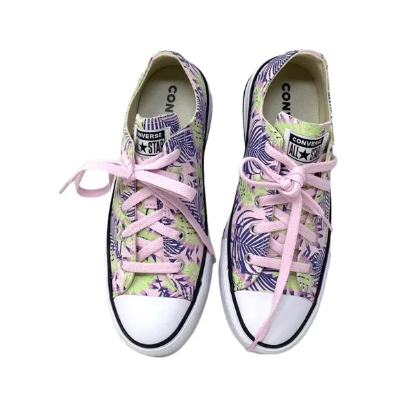 Converse Ctas Eva Lift OX Platform Low Sneakers Canvas Kids Women Pink A01200F