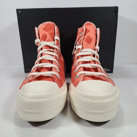 Converse CTAS Lift Hi Mantra Orange Platform Sneakers Women's 7.5