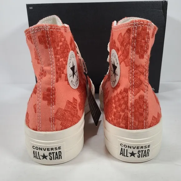 Converse CTAS Lift Hi Mantra Orange Platform Sneakers Women's 7.5