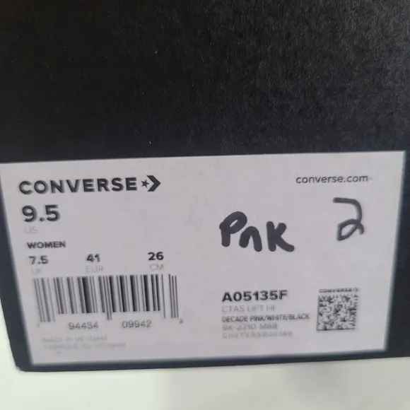 Converse CTAS Lift Hi Platform Sneakers Decade Pink Women's Size 9.5