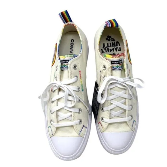 Converse CTAS Lift Platform Low Top Multi Egret Men Canvas Sneakers Size A02264C