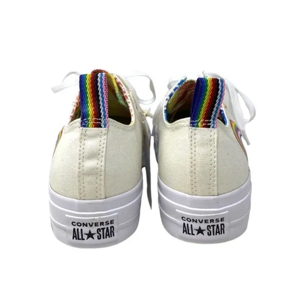 Converse CTAS Lift Platform Low Top Multi Egret Men Canvas Sneakers Size A02264C